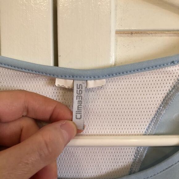 Adidas Light Blue Exercise Clima Cool T Shirt - Picture 2 of 6